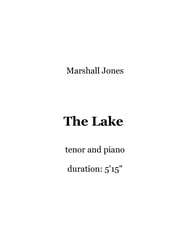The Lake Vocal Solo & Collections sheet music cover Thumbnail